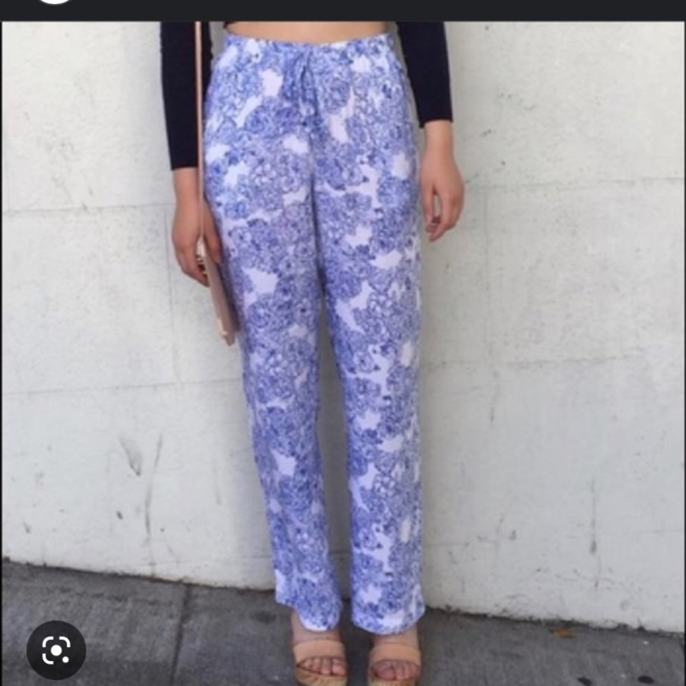 Bundle 3 for $30 American. Apparel blue floral brunch pants lounge medium